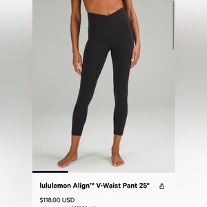 Lululemon Align Vwaist 25